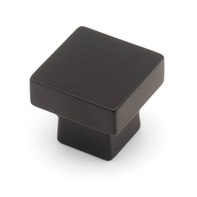 1-11/64" City Style Round Cabinet Knob, Matte Black