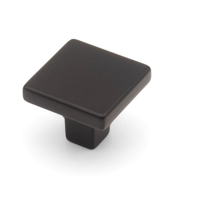 1-1/8" Skyline Square Cabinet Knob, Matte Black