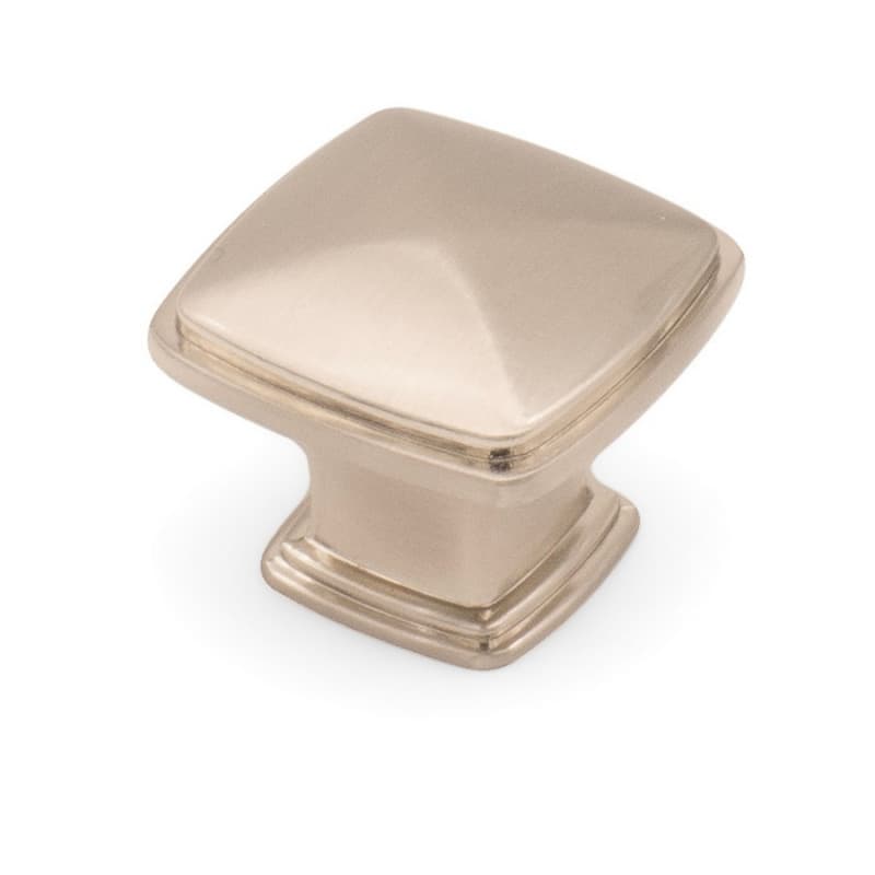 1-11/64" Skyline Square Cabinet Knob, Brushed Satin Nickel