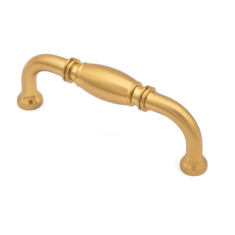 3-25/32" Heritage Handle Pull, Brushed Satin Brass