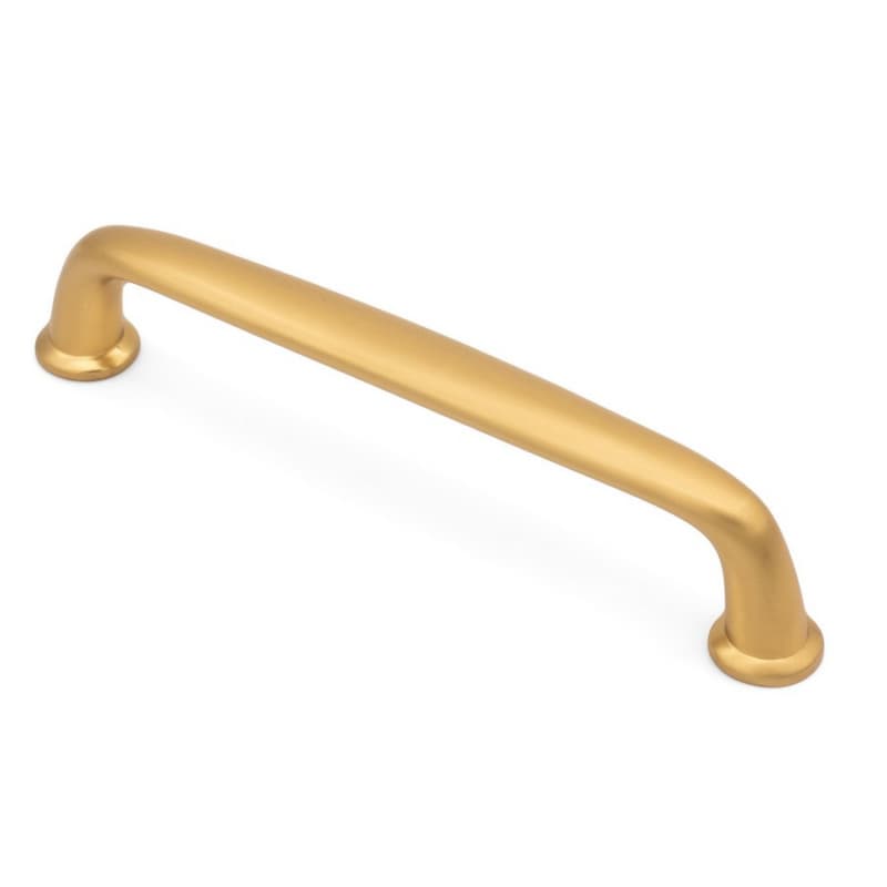 5-3/64" Heritage Handle Pull, Brushed Satin Brass, 4-7/16" Length
