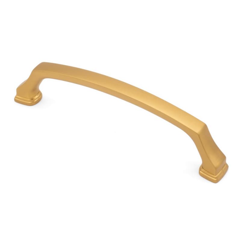 5-3/64" Heritage Cabinet Pull, Brushed Satin Brass, 4-5/16" Length