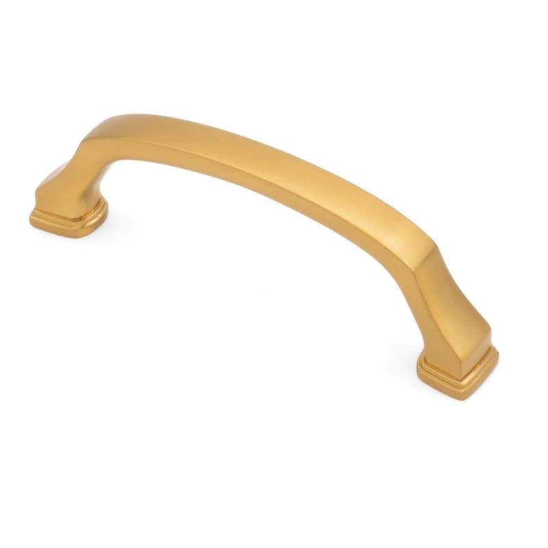 3-25/32" Heritage Cabinet Pull, Brushed Satin Brass, 4-5/16" Length