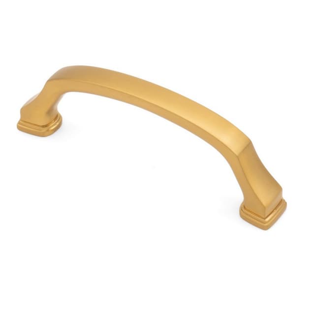 3-25/32" Heritage Cabinet Pull, Brushed Satin Brass, 4-5/16" Length