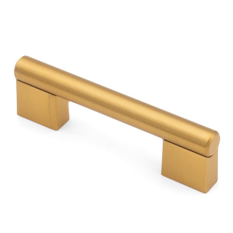 5-3/64" City Style Cabinet Pull, Brushed Satin Brass, 5-5/16" Length