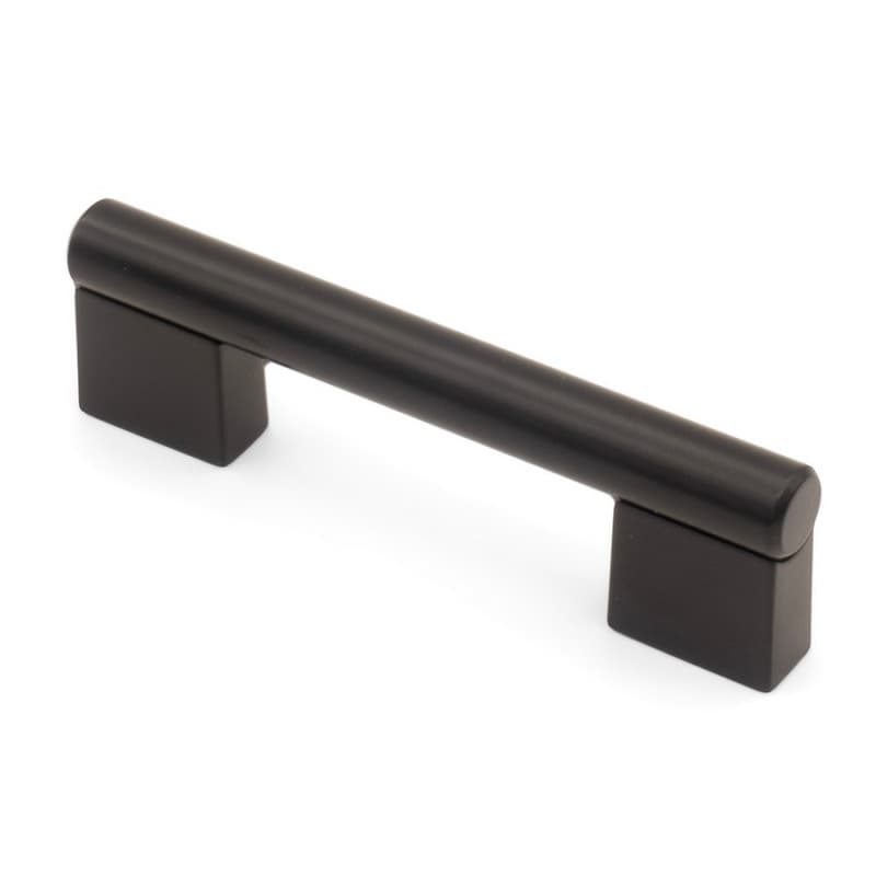 3-25/32" City Style Cabinet Pull, Matte Black, 4-1/16" Length