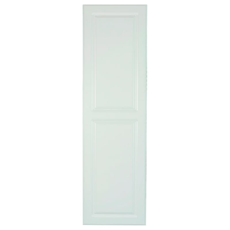7-3/4" Raised White Door Non-Electric Ironing Center with 46" Non-Swiveling Board/Right-Side Hinge, Unfinished Finish
