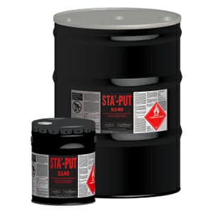 Sta'Put S140 High Solid Contact Adhesive, Clear, 5 Gallon Pail
