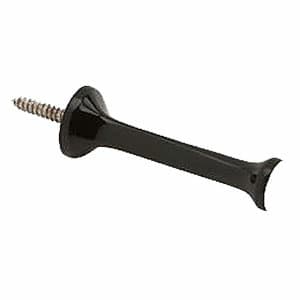 7/8" Brass Base Door Stop, Bright Brass