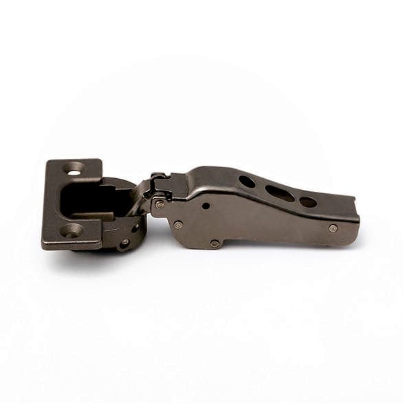 93° Opening Standard Euro Hinge, Free Swinging, 5/8" Overlay, Black Nickel, Screw-On