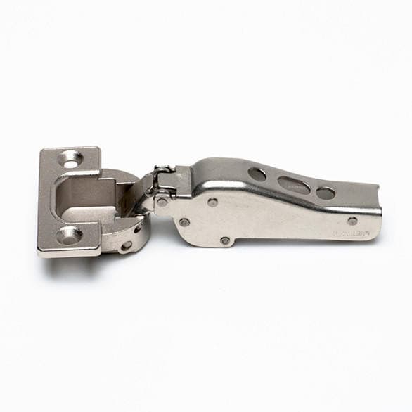 93° Opening Standard Euro Hinge, Free Swinging, 5/8" Overlay, Nickel, Screw-On