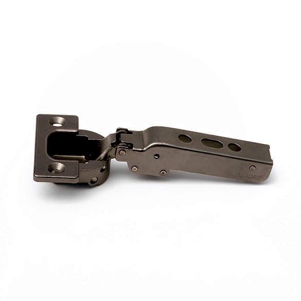 93° Opening Steel Standard Euro Hinge, Free Swinging, 1" Overlay, Black Nickel