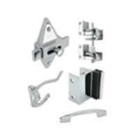 Outswing Door Hardware Pack for 7/8" Door x 1-1/4" Post, Chrome Plated