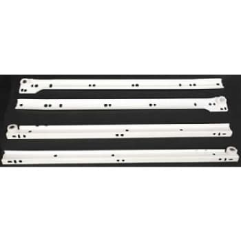 4000 Euro Drawer Slide with 75lb Capacity, 3/4 Extension, Bottom-Mount, Self-Closing, Almond, 20", Bulk-Box