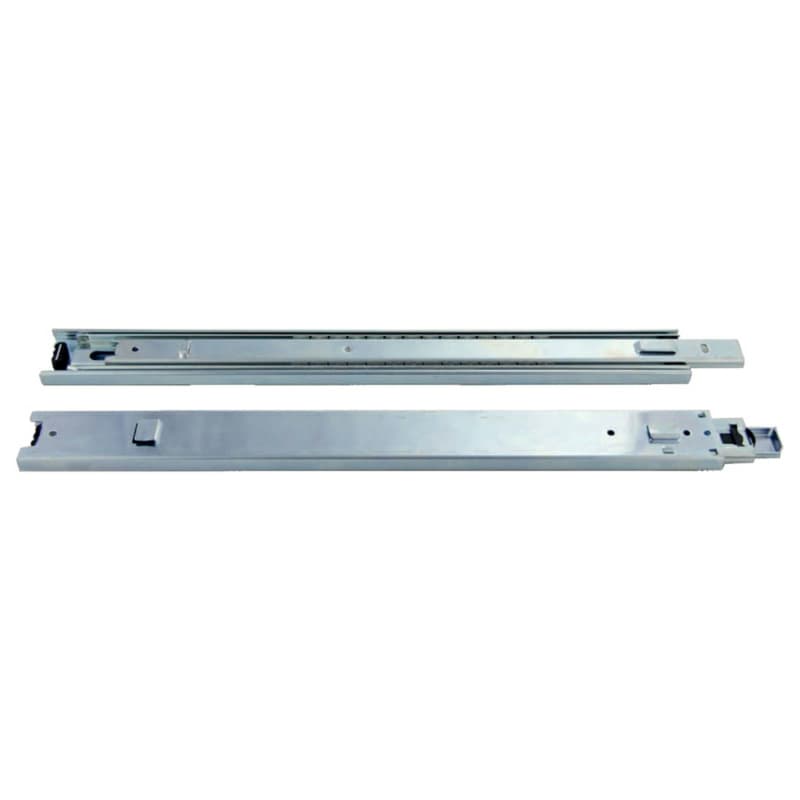 4700 Bayonet Drawer Slide with 100lb Capacity, Full Extension with 1" Overtravel, Side-Mount, Zinc, 19