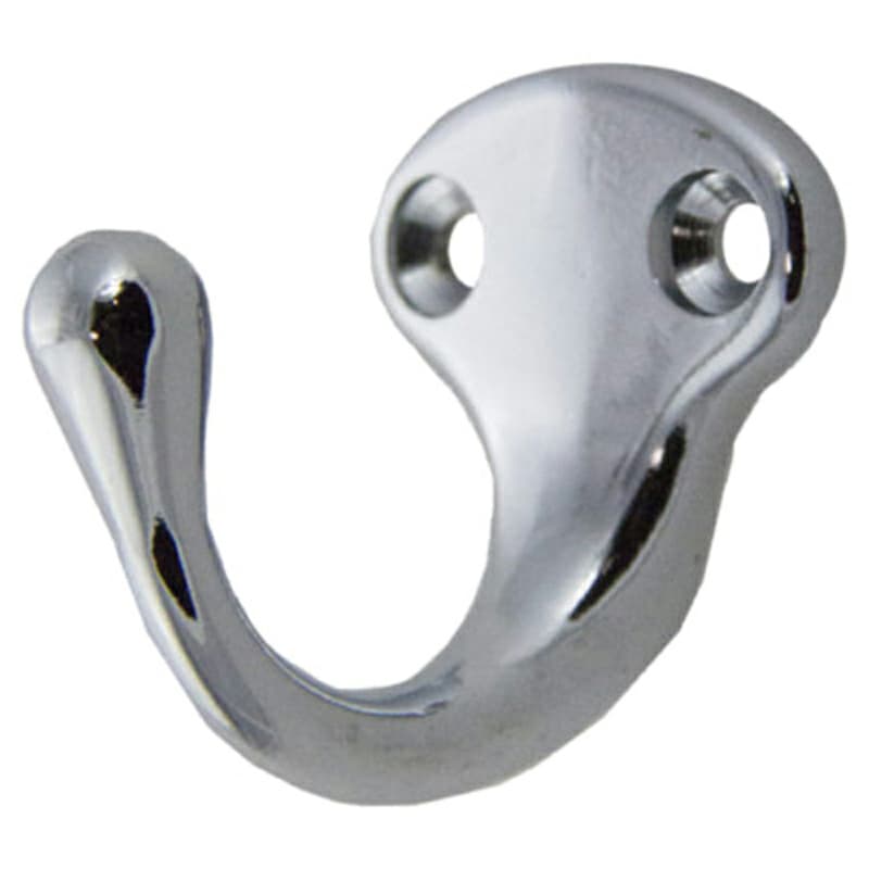 Vertical Single Coat Hook, Polished Chrome