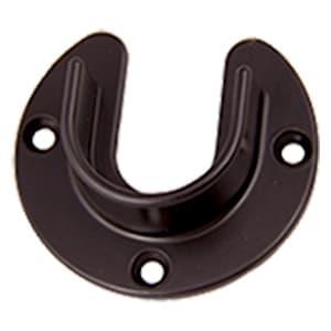1-5/16" Diameter Closet Rod Open Round End Socket with Screw, Oil-Rubbed Bronze Finish
