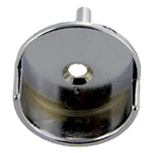 1-5/16" Diameter Closet Rod Open Round End Socket with 5mm Pin/Screw, Chrome Plated Finish