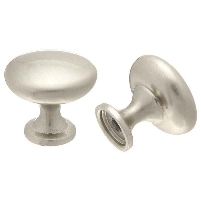 30.2mm Round Knob with 1-1/8" Screw, Satin Nickel