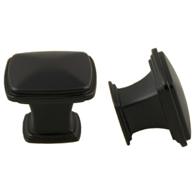 32mm Charlotte Square Knob, Matte Black
