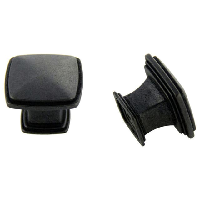 32mm Charlotte Square Knob, Weathered Black