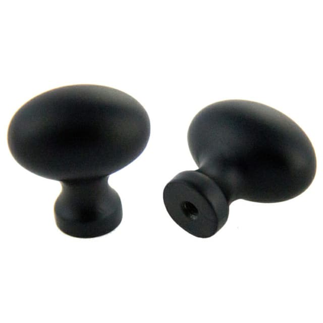 32mm Football Knob, Matte Black