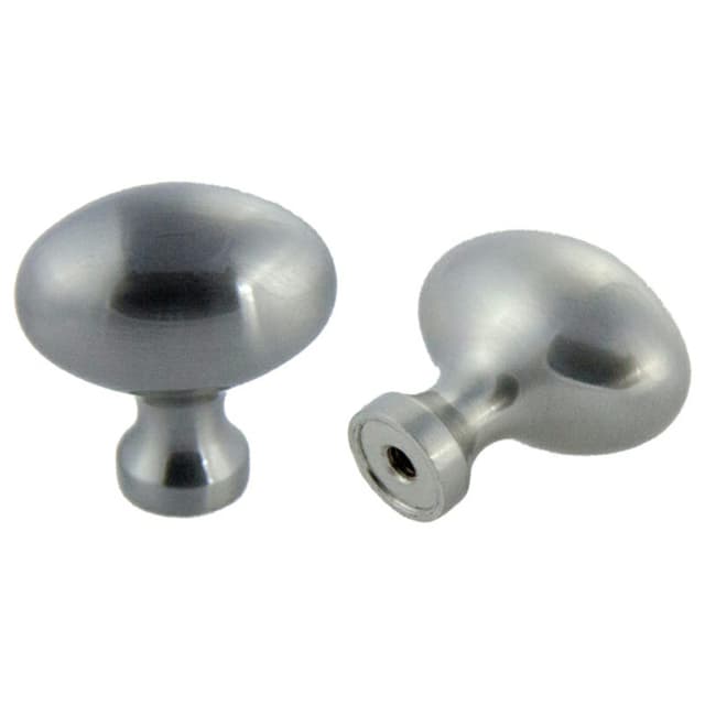 32mm Football Knob, Satin Nickel