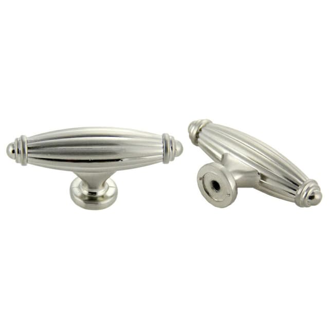 65mm Traditional T-Handle Deco Knob, Satin Nickel