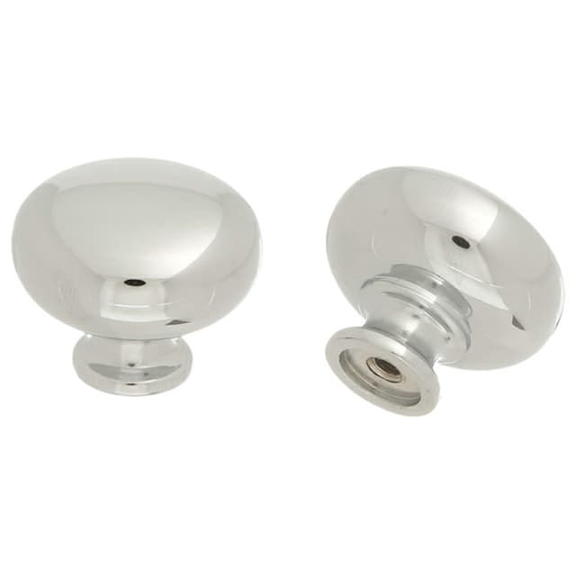 31mm Round Knob, Polished Chrome, 26mm Projection