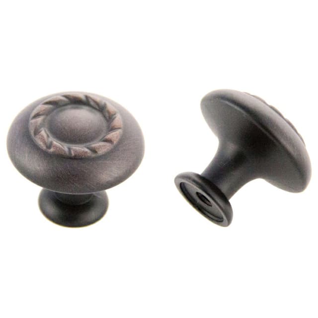 30mm Traditional Rope Round Knob, Oil-Rubbed Bronze, 26mm Projection