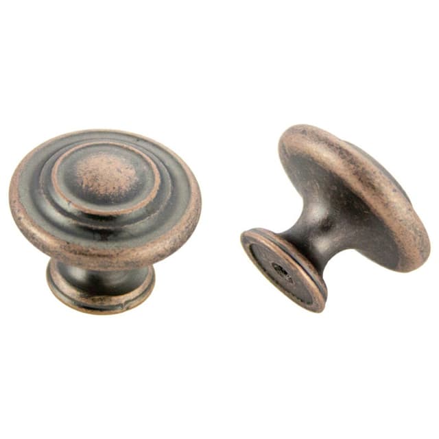 35mm Traditional Spherical Round Knob, Antique Copper Machined