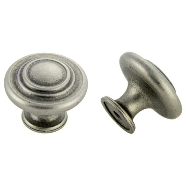 35mm Traditional Spherical Round Knob, Antique Silver