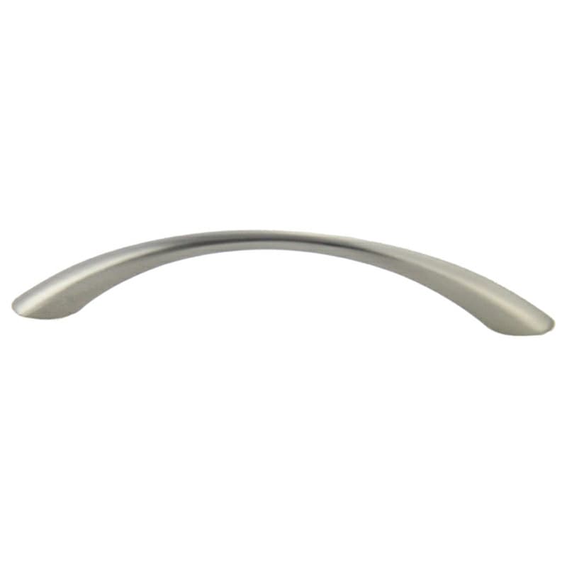 128mm Residential Arch Bow Pull with Narrow Middle, Satin Nickel