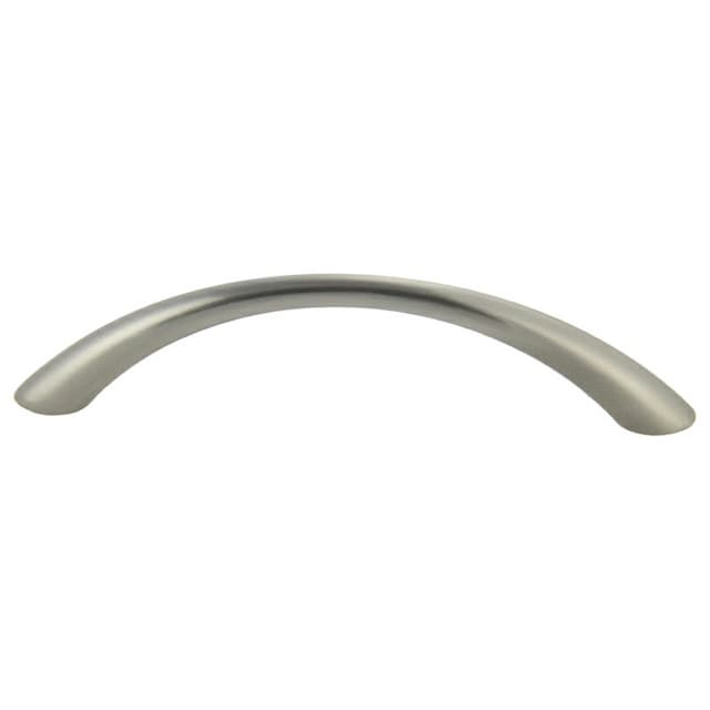 96mm Residential Arch Bow Pull with Narrow Middle, Satin Nickel