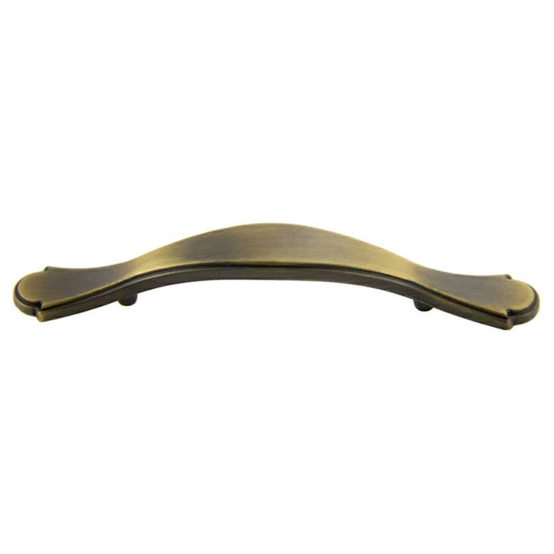 3" Traditional Deco Arch Pull, Antique Satin Brass
