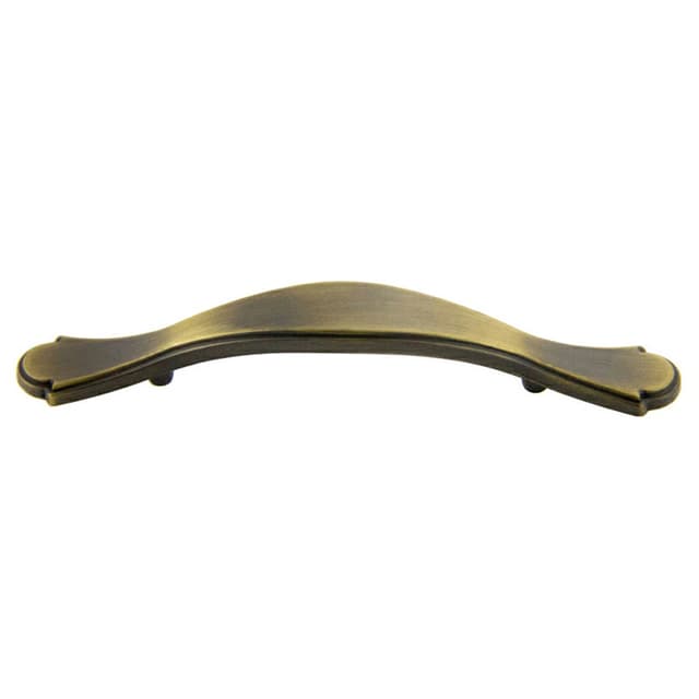 3" Traditional Deco Arch Pull, Antique Satin Brass