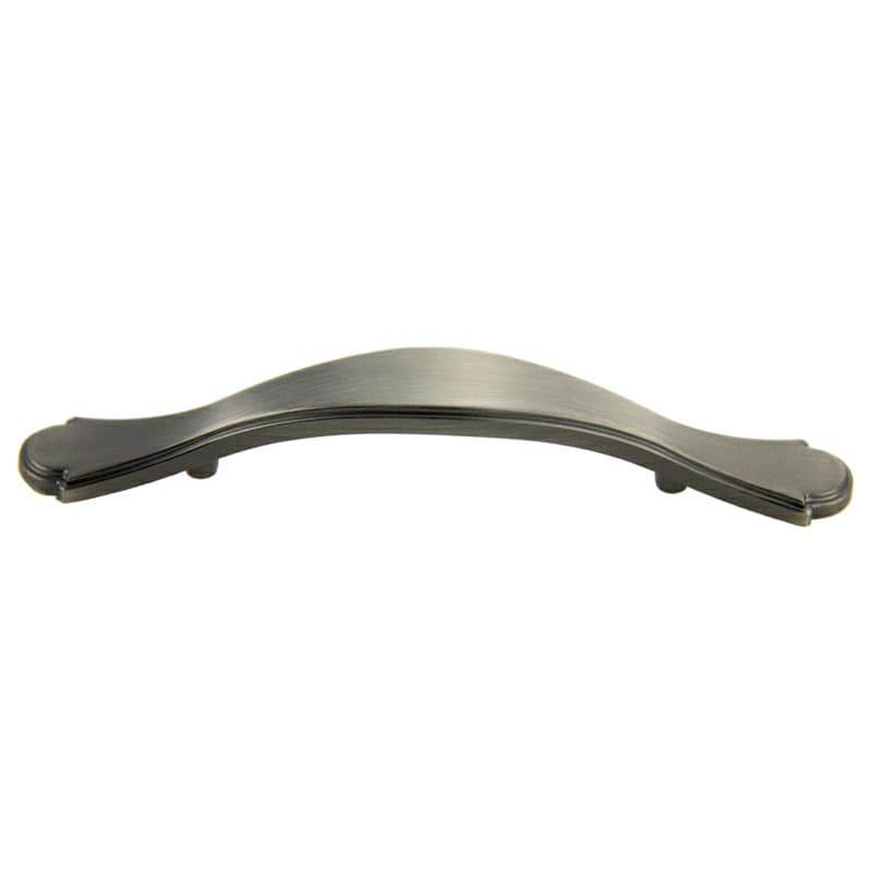 3" Traditional Deco Arch Pull, Antique Satin Pewter