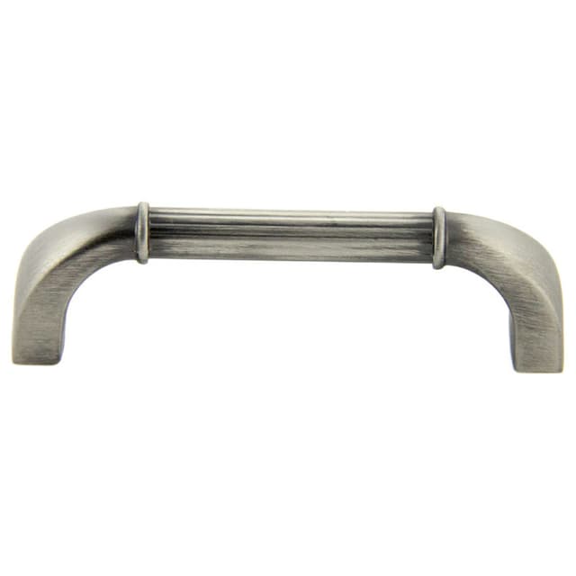 96mm Traditional Deco Handle Pull, Antique Satin Pewter