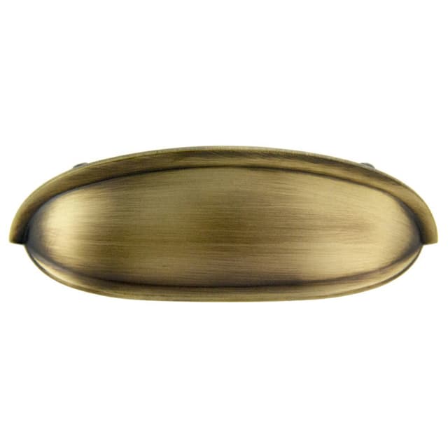 3" Bin Cup Pull, Antique Satin Brass