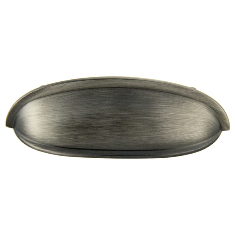 3" Bin Cup Pull, Antique Satin Pewter