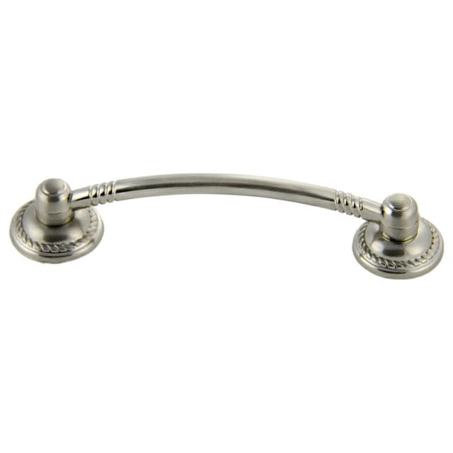 96mm Traditional Deco Bow Pull, Satin Nickel