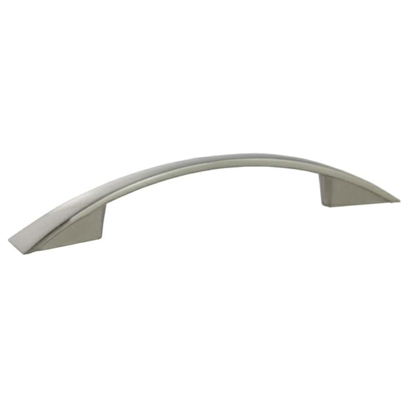 96mm Modern Bow Arch Pull, Satin Nickel