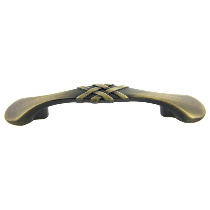 3" Traditional Braided Pull, Antique Satin Brass