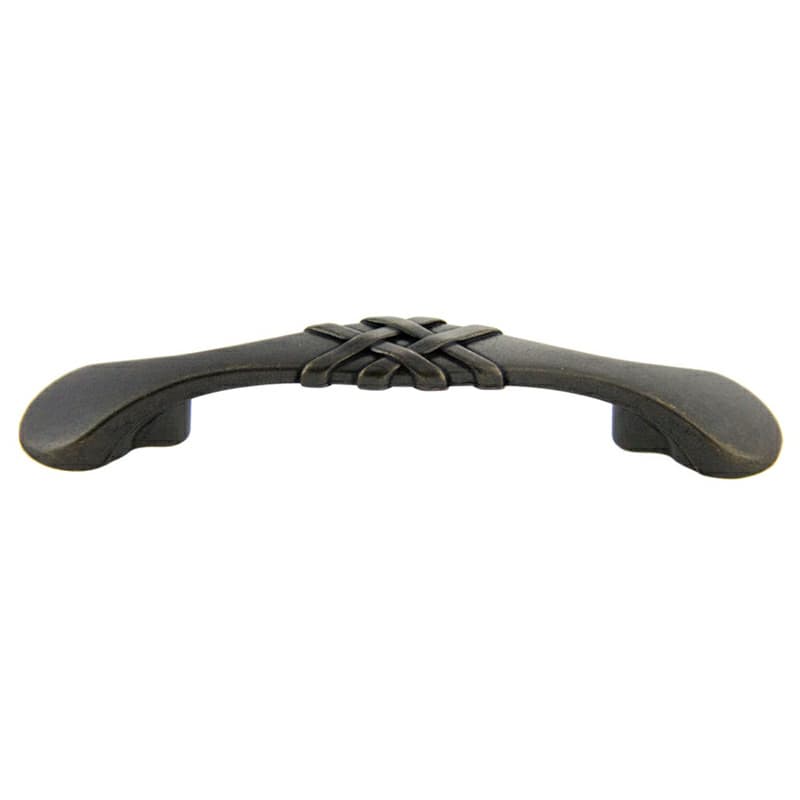 3" Traditional Braided Pull, Weathered Black