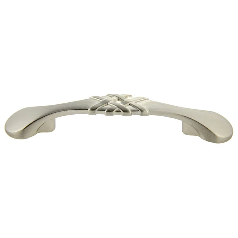 3" Traditional Braided Pull, Satin Nickel