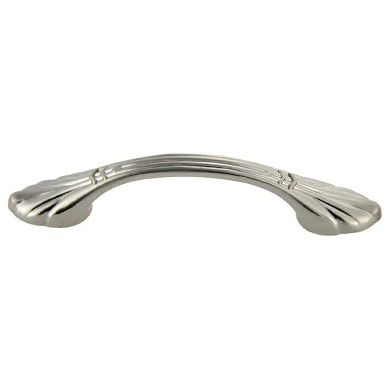 3" Traditional Deco Arch Pull, Satin Nickel, 120mm Length