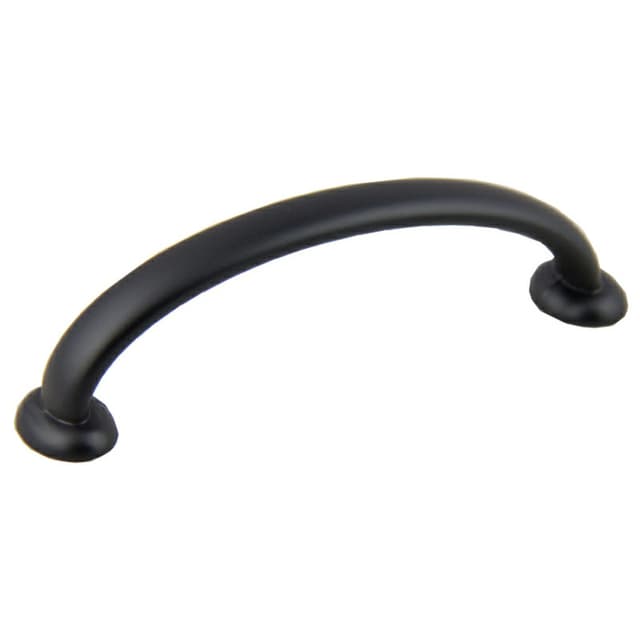 96mm Modern Deco Arch Pull, Matte Black
