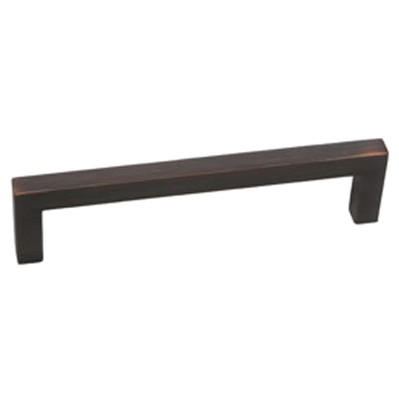 128mm Modern Square Pull, Oil-Brushed Bronze