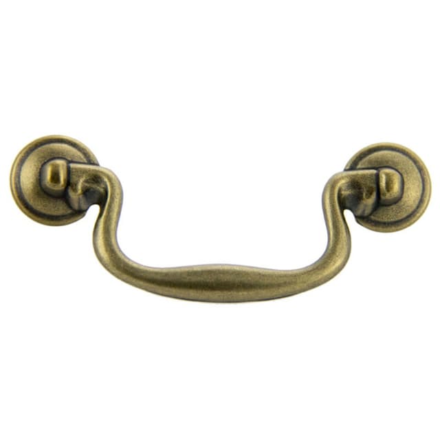 4" Fixed Bail Pull, Antique Brass Machined