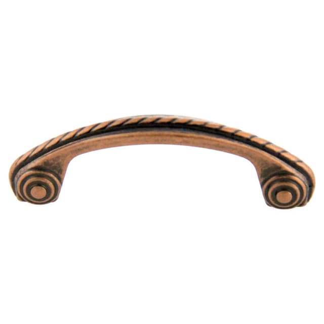 3" Rope Arch Pull, Antique Copper Machined